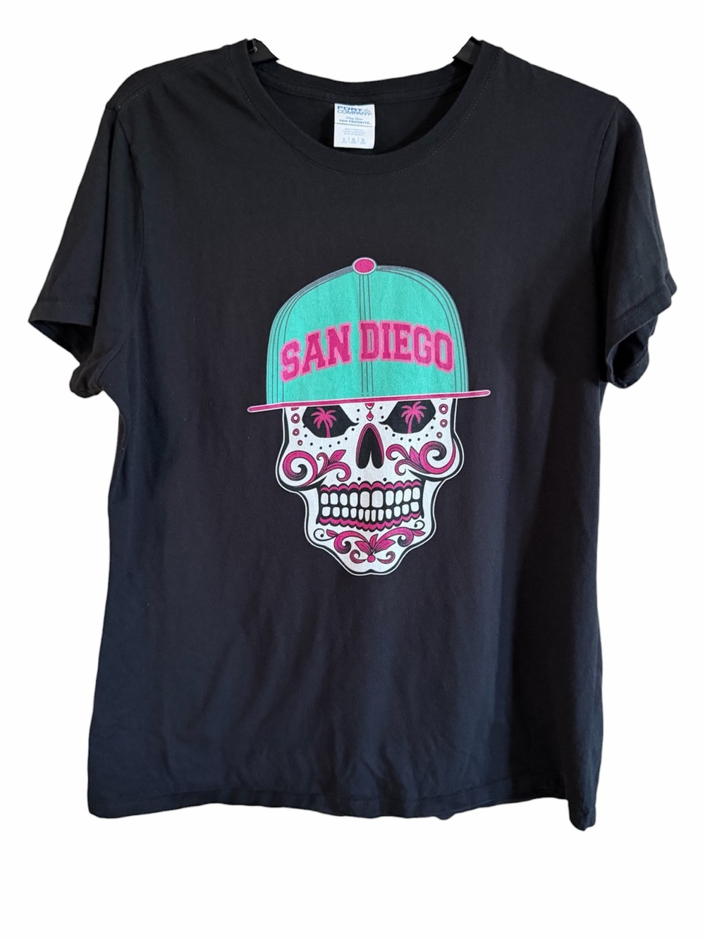 San Diego Sugar Skull Tee Shirt - Women’s Large